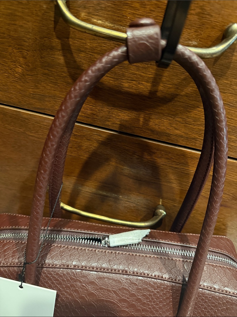 Freja New York Mercer Berry Croc Bag - Picture 6 of 7